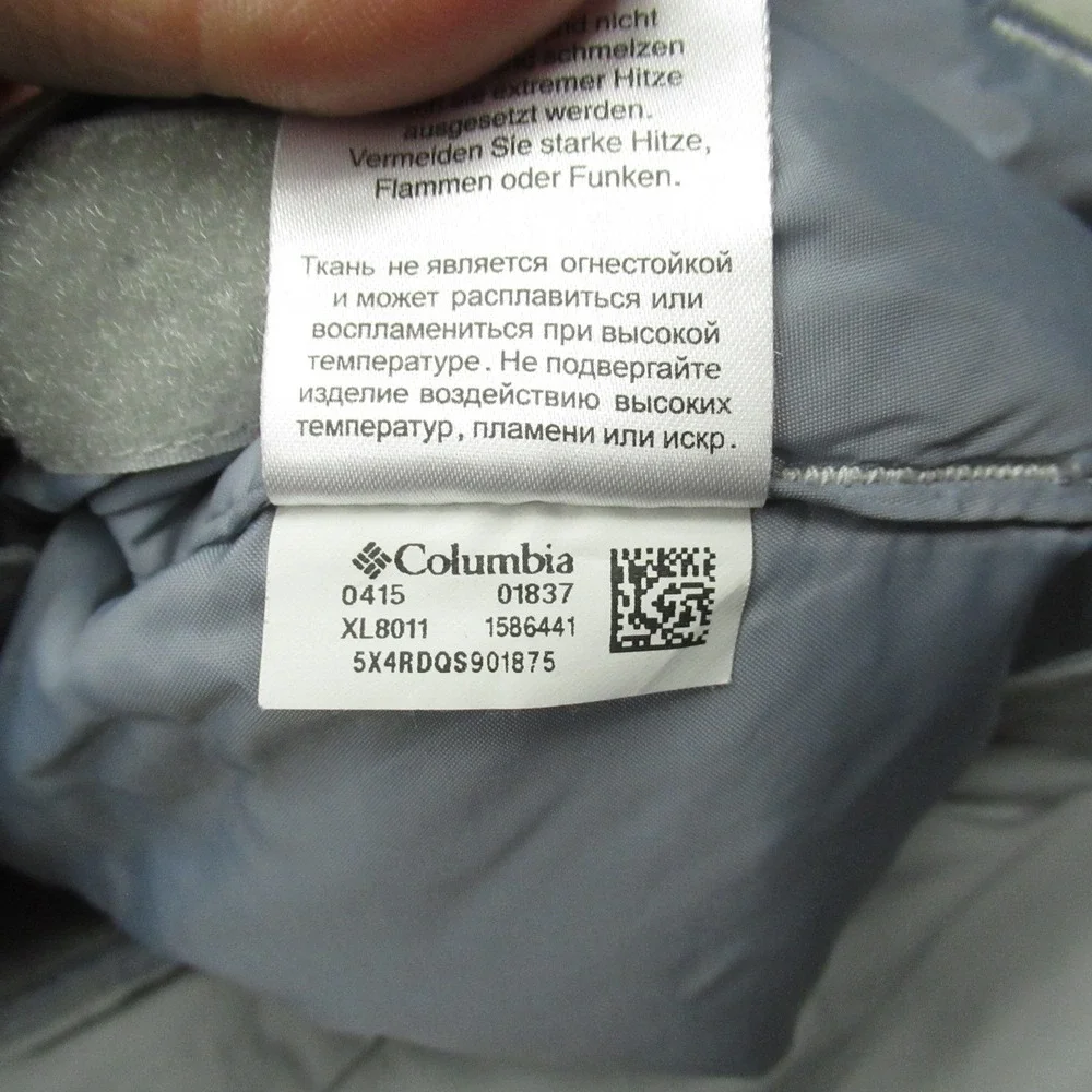 Columbia Snow Pants Mens Medium White Polar Eclipse Insulated‎ Winter Ski 32x32